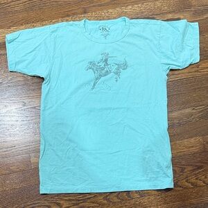 Ralph Lauren Double RL Aqua Cowboy Graphic Tee